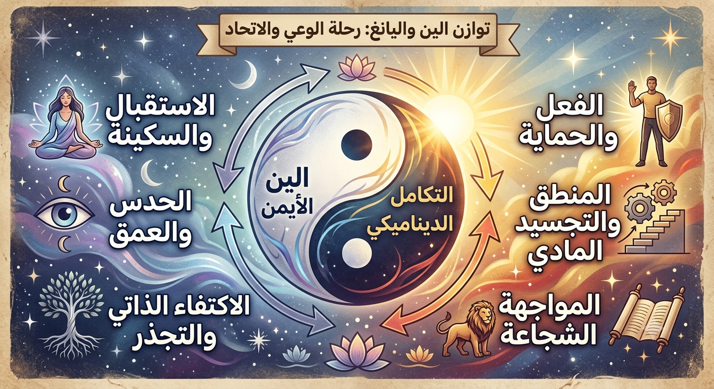 توازن الين واليانغ رحله الوعي والاتحاد 