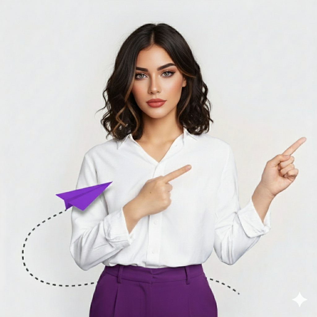 Smiling Instructor Pointing